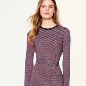 Tory Burch Size M long sleeve mini dress with Link Pattern